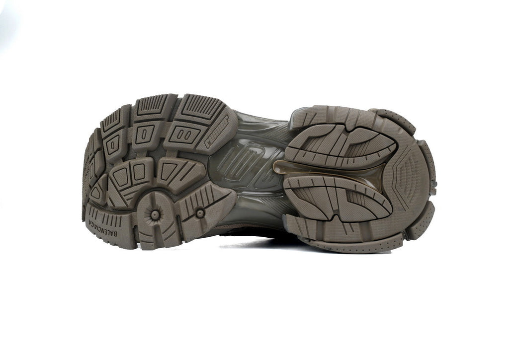 Balenciaga Runner Graffiti Sneakers Dark Taupe "Dark Taupe/Black" Distressed Mesh Chunky Trainer