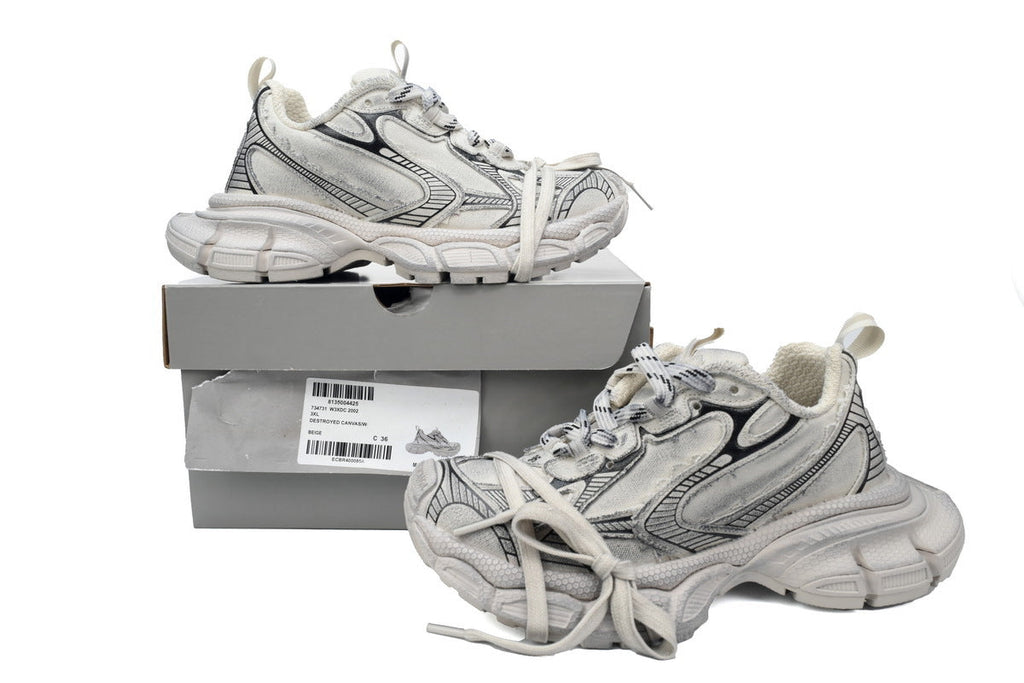 Balenciaga 3XL Sneaker "Beige Black"-retro thick sole dad shoes，Women's Shoe Sale / Men's Shoe Sale