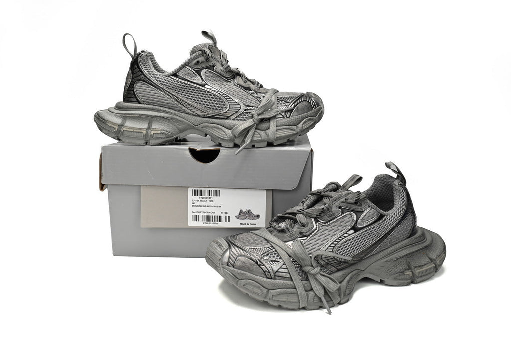 Balenciaga 3XL Sneaker "Grey"-retro thick sole dad shoes，Women's Shoe Sale / Men's Shoe Sale