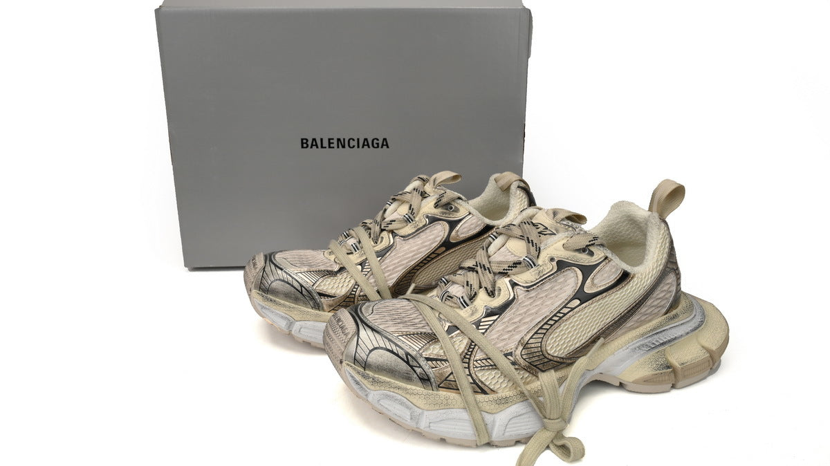 Balenciaga 3XL Sneaker "Beige Metallic Gold"-retro thick sole dad shoes，Women's Shoe Sale / Men's Shoe Sale