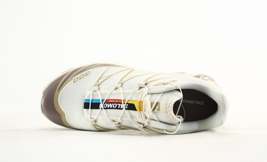 Salomon S-LAB XT-6 Men's Outdoor Trail Running Shoes "White Brown Khaki"- outdoor hiking shoes/Women's Shoe Sale / Men's Shoe Sale