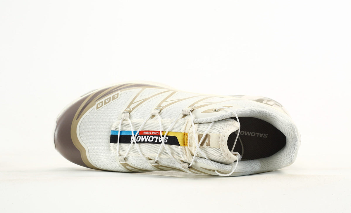 Salomon S-LAB XT-6 Men's Outdoor Trail Running Shoes "White Brown Khaki"- outdoor hiking shoes/Women's Shoe Sale / Men's Shoe Sale