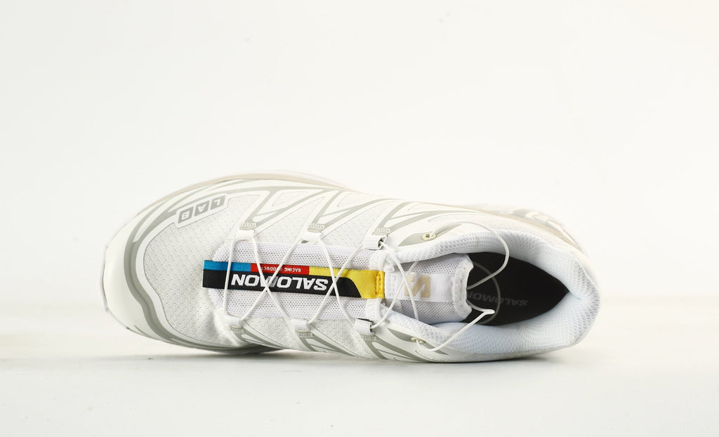 Salomon S-LAB XT-6 Men's Outdoor Trail Running Shoes "White Silver Grey"- outdoor hiking shoes/Women's Shoe Sale / Men's Shoe Sale