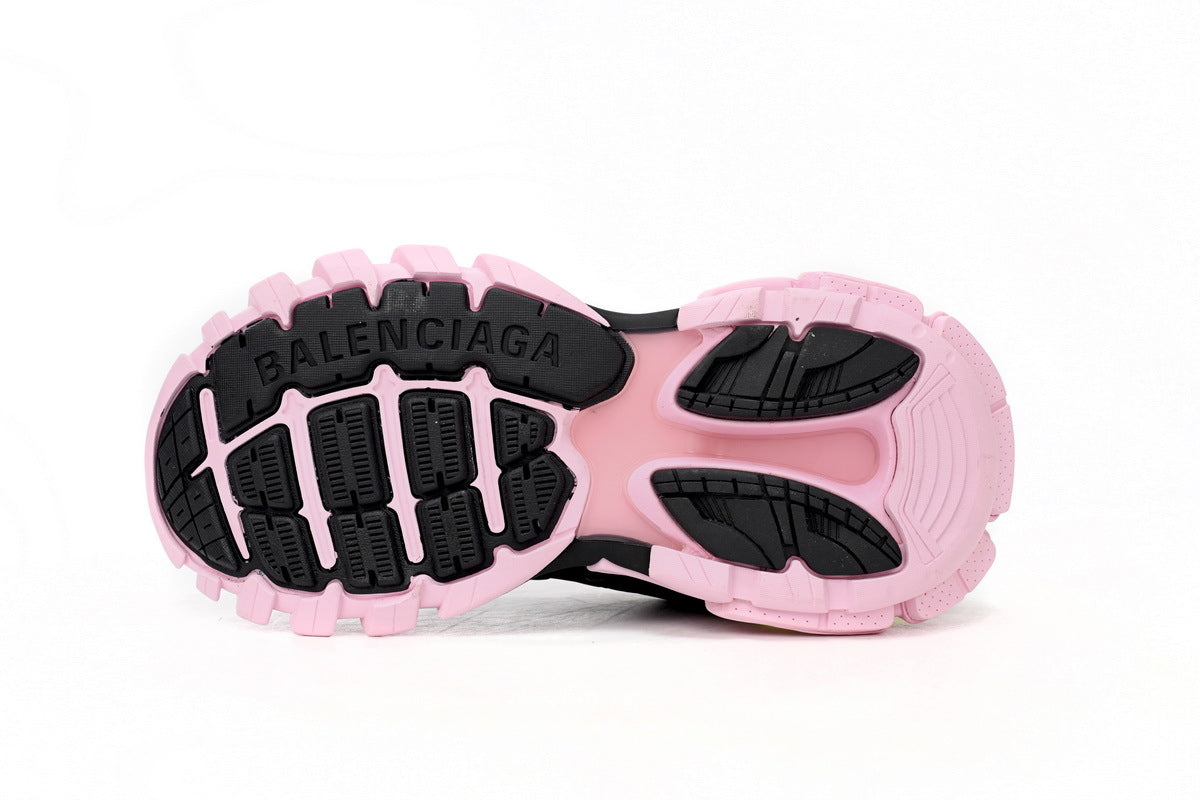 Balenciaga Track Sneakers "Black Pink" Mesh Chunky Low Top Trainer