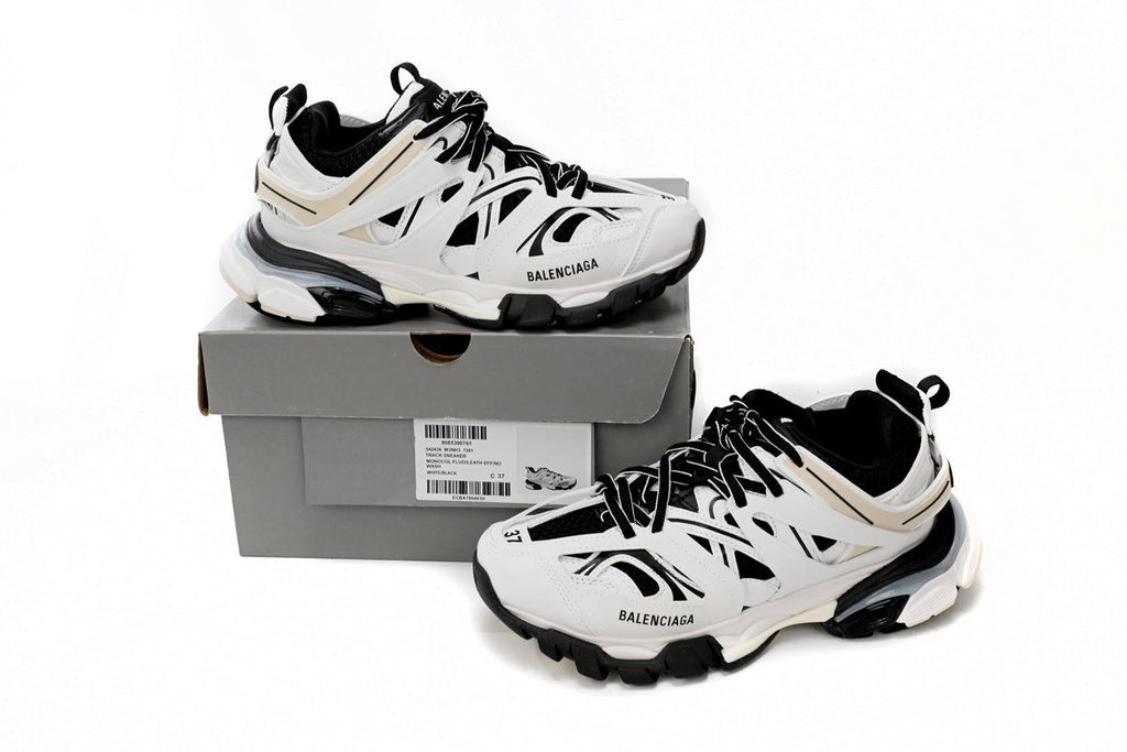 Balenciaga Track Sneakers "White Black Beige"-retro thick sole dad shoes，Women's Shoe Sale / Men's Shoe Sale