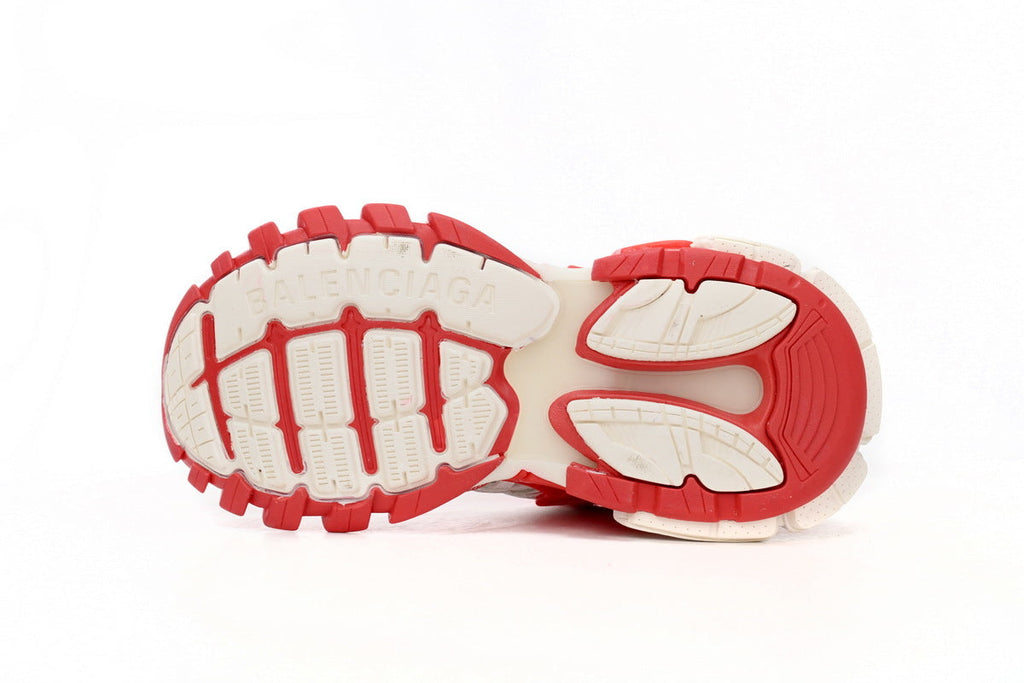 Balenciaga Track 2 Open Sneakers "White Bright Red"-retro thick sole dad shoes，Women's Shoe Sale / Men's Shoe Sale
