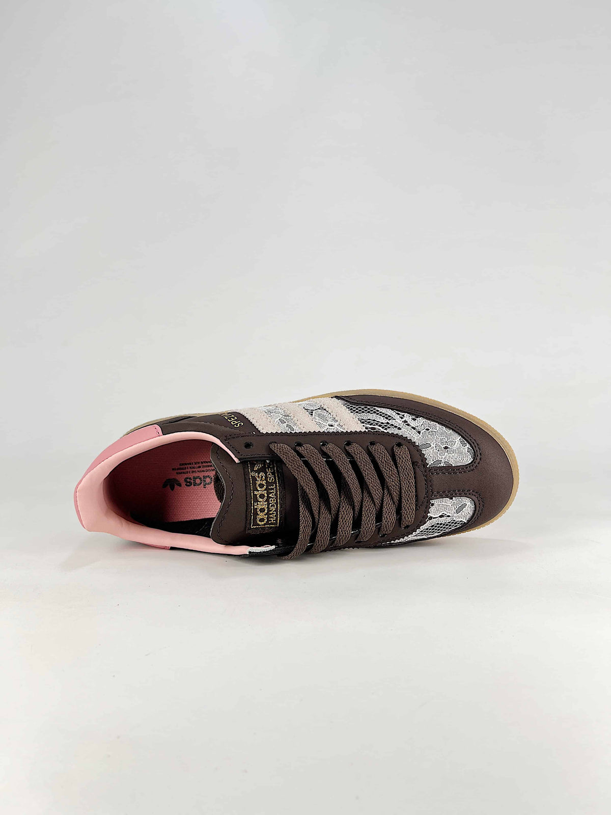Adidas Originals Handball Spezial "Dark Brown Pink Gum" Sneakers-Classic sneakers，Adidas Women's Shoe Sale / Men's Shoe Sale