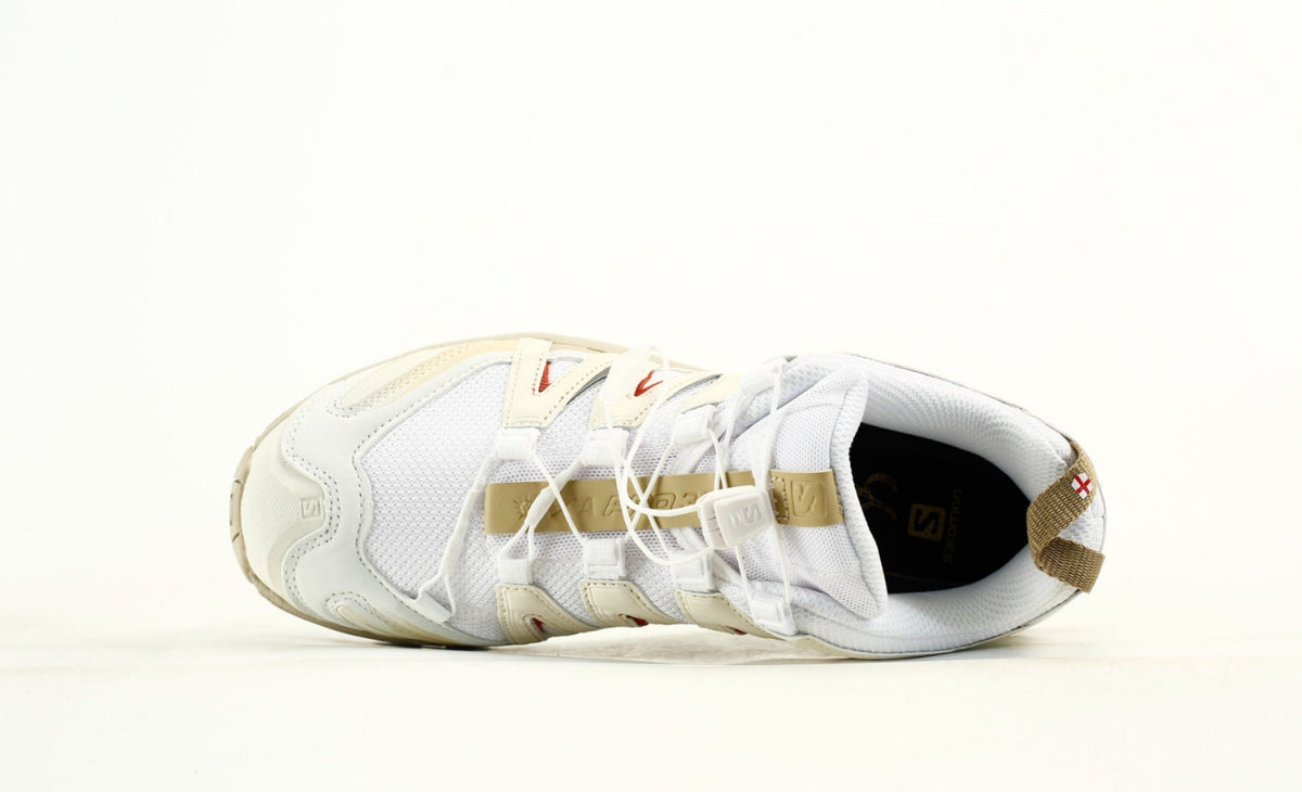 Salomon XA PRO 3D Trail Running Shoes "White Beige Red"- outdoor hiking shoes/Women's Shoe Sale / Men's Shoe Sale