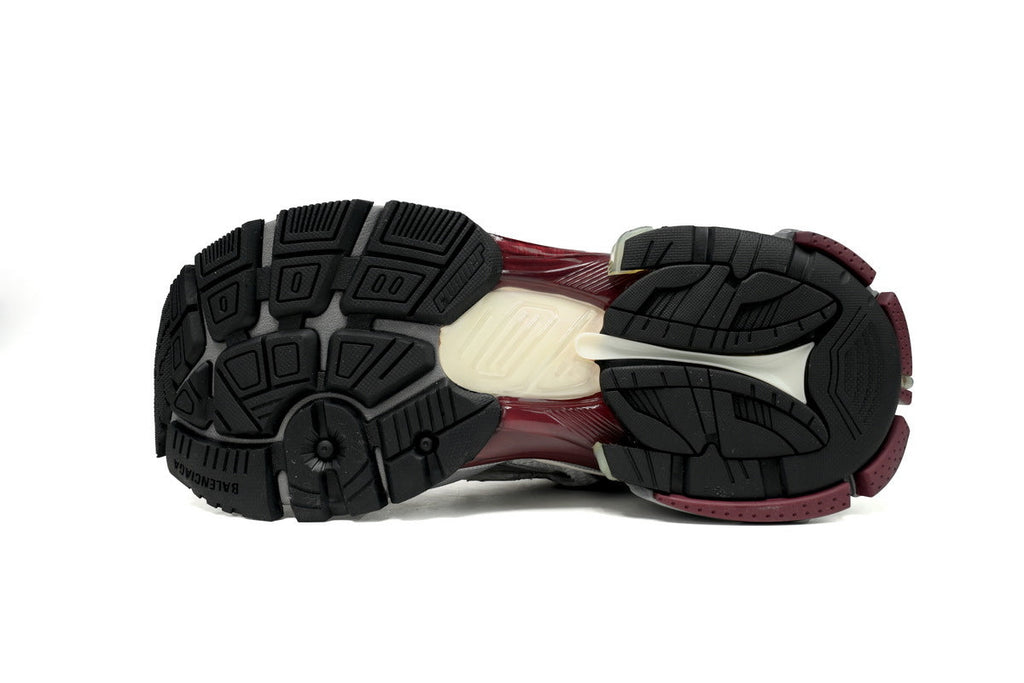 Balenciaga Runner Sneaker "White Burgundy Grey"-retro thick sole dad shoes，Women's Shoe Sale / Men's Shoe Sale