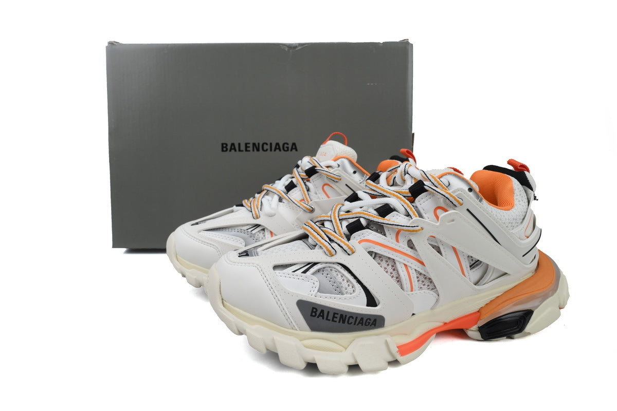 Balenciaga Track 2.0 Sneakers "White Orange" Men Women Outdoor Dad Shoes