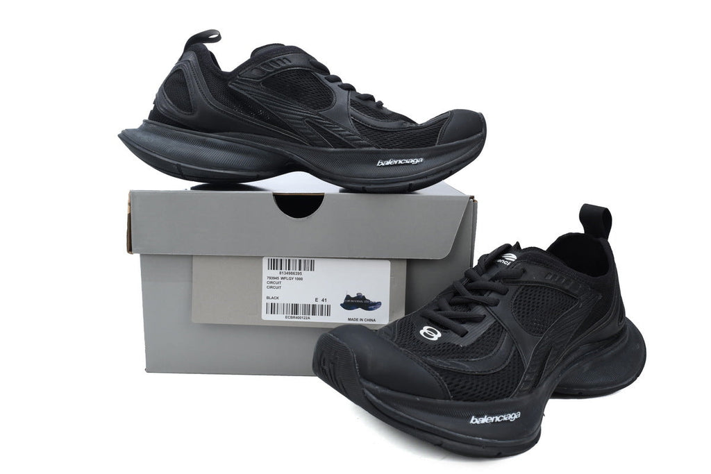 Balenciaga Circuit Mesh Runner Sneaker "Black"-retro thick sole dad shoes，Women's Shoe Sale / Men's Shoe Sale