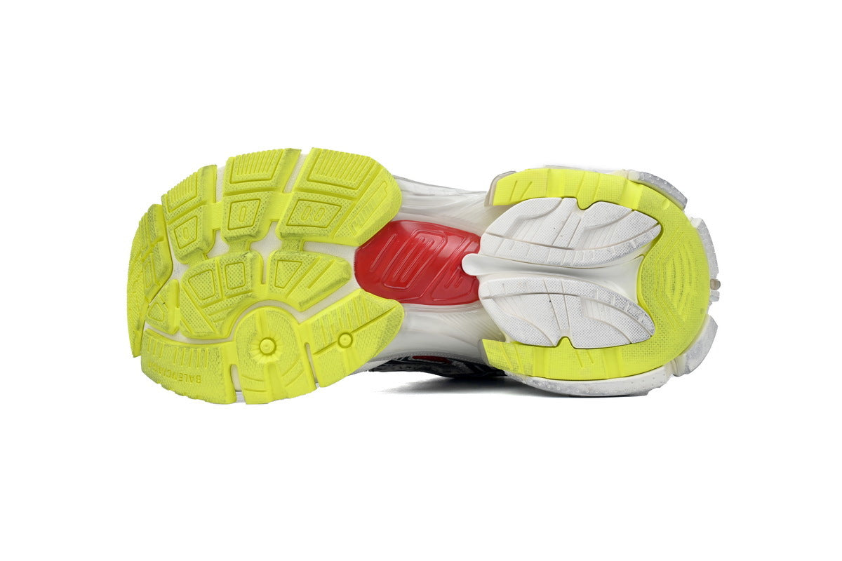 Balenciaga Runner Sneaker "White Red Grey Fluorescent Yellow"-retro thick sole dad shoes，Women's Shoe Sale / Men's Shoe Sale