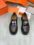 Hermès Men's Kelly Buckle Tassel Loafers "Dark Brown" Polished Calf Leather Thick Lug Sole Slip On Shoes