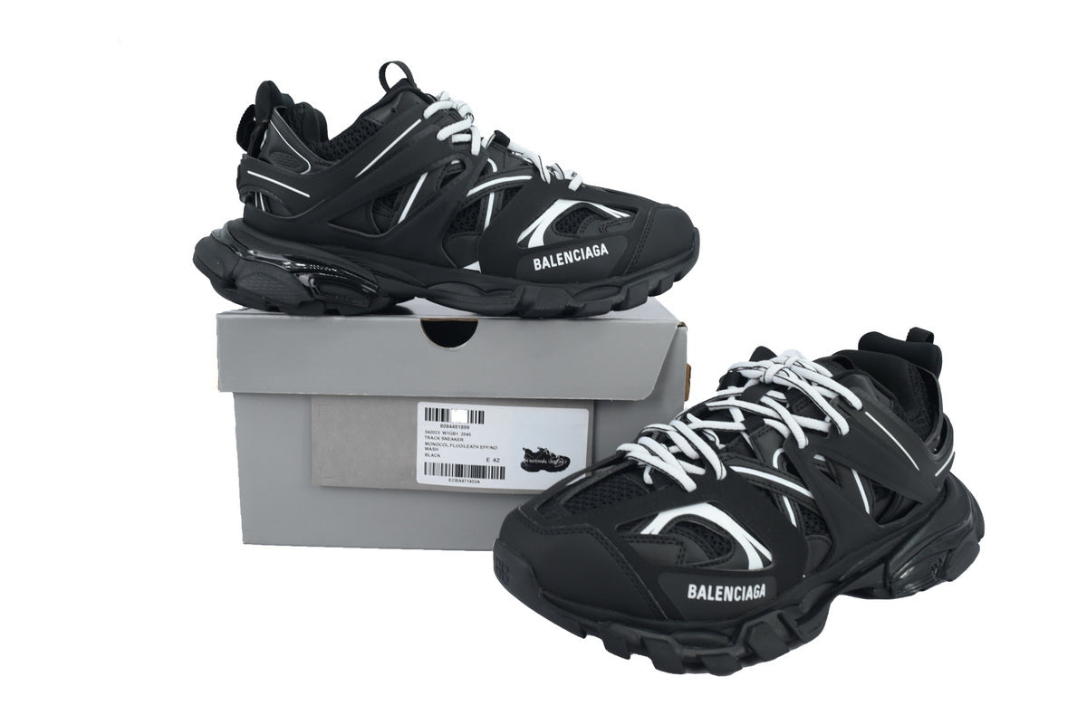 Balenciaga Track Sneakers "Black White"-retro thick sole dad shoes，Women's Shoe Sale / Men's Shoe Sale