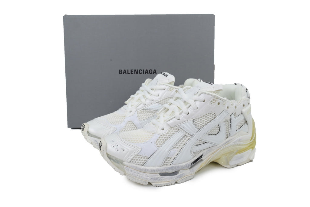 Balenciaga Runner Sneakers Men Women "White"-retro thick sole dad shoes，Women's Shoe Sale / Men's Shoe Sale