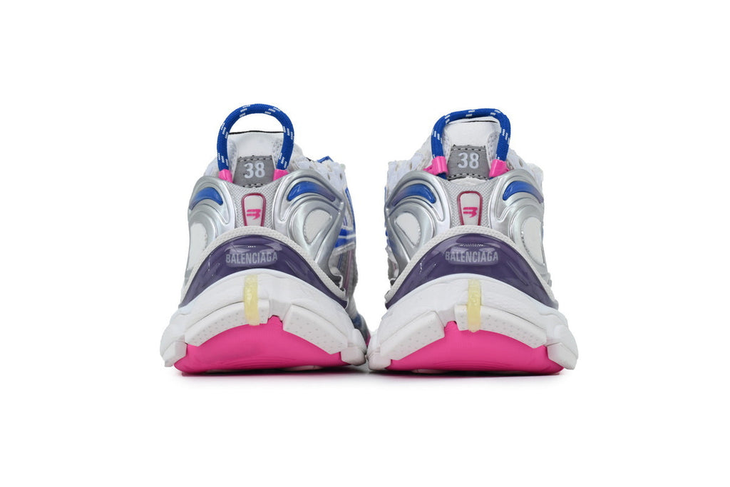 Balenciaga Runner Sneakers "White Blue Pink Purple"-retro thick sole dad shoes，Women's Shoe Sale / Men's Shoe Sale