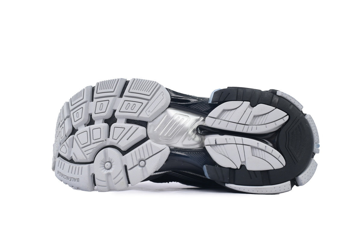 Balenciaga Runner Sneakers Black Silver "Black/Silver" Mesh Chunky Mid Top Trainer