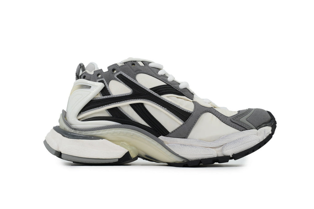 Balenciaga Runner Sneakers "Grey White Black"-retro thick sole dad shoes，Women's Shoe Sale / Men's Shoe Sale