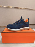Hermès Trail Sneaker "Navy Blue" Suede Mesh Men Outdoor Sneakers