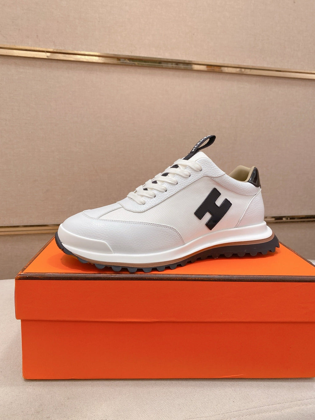 Hermès Trail Sneaker "White" Leather Mesh Men Casual Sneakers