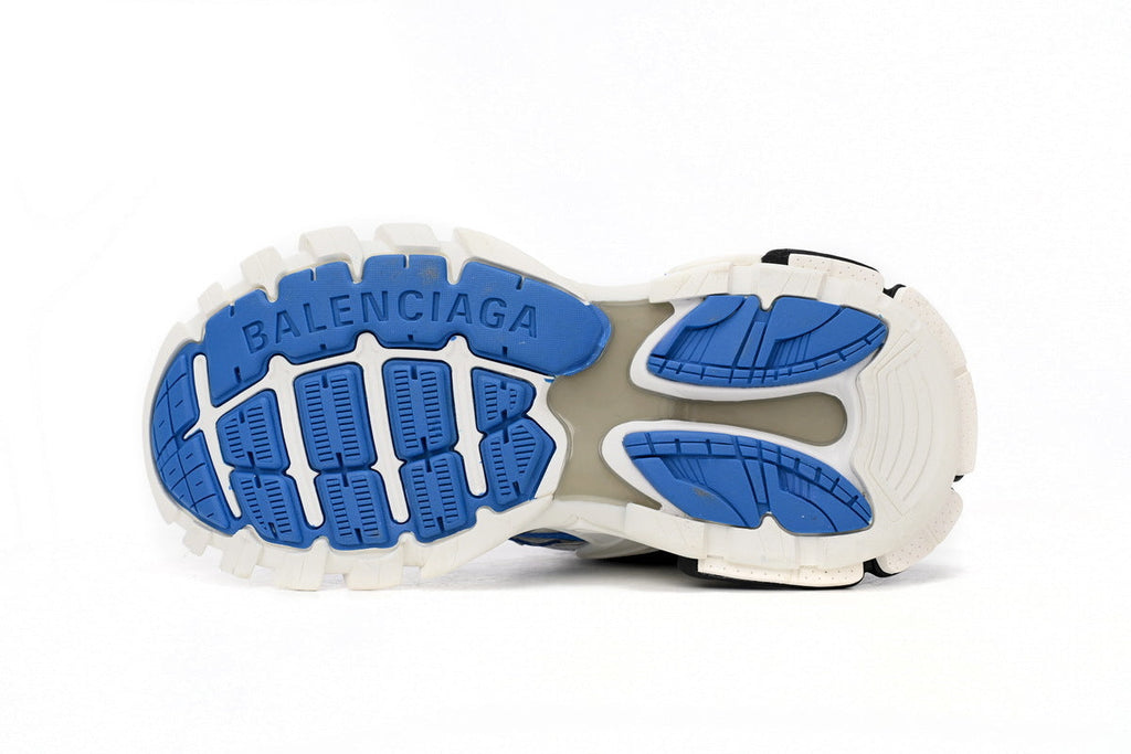 Balenciaga Track 2 Open Sneakers "White Blue Black"-retro thick sole dad shoes，Women's Shoe Sale / Men's Shoe Sale