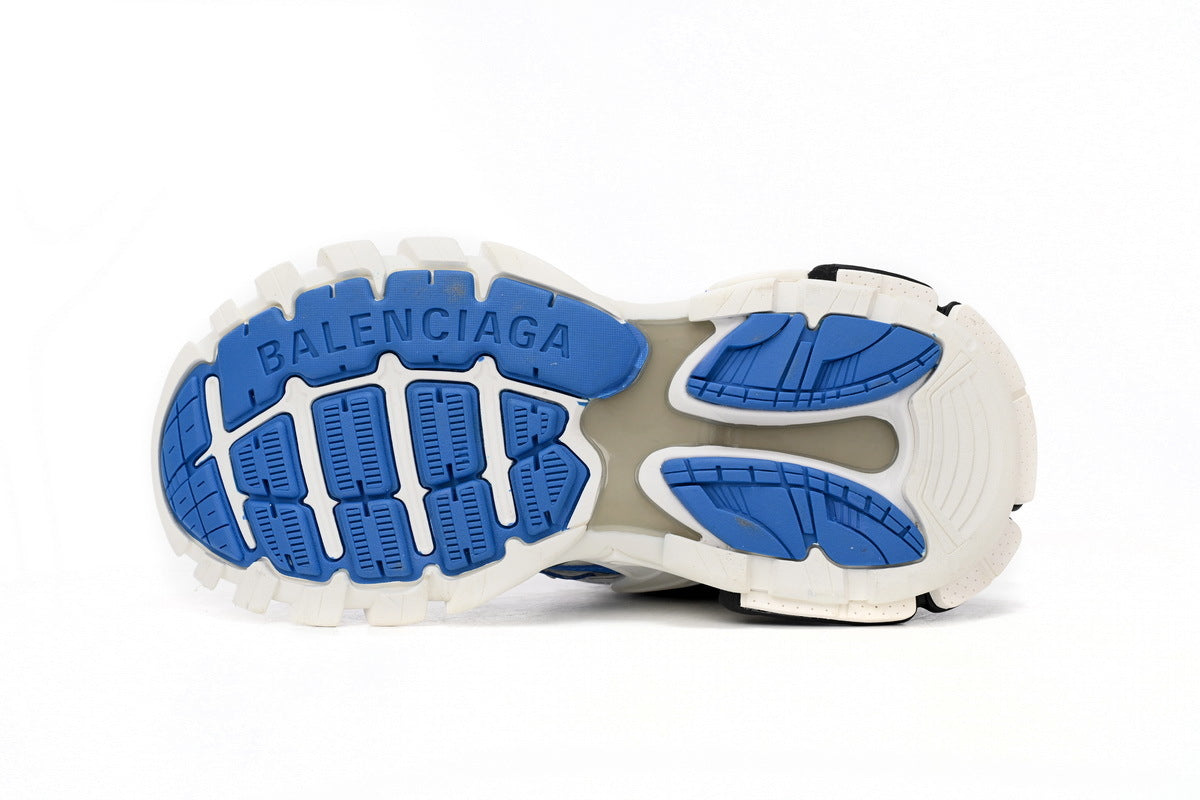 Balenciaga Track 2 Open Sneakers "White Blue Black"-retro thick sole dad shoes，Women's Shoe Sale / Men's Shoe Sale