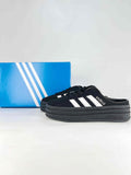 Adidas Gazelle Platform Mule "Black White"-Classic sneakers，Adidas Women's Shoe Sale / Men's Shoe Sale