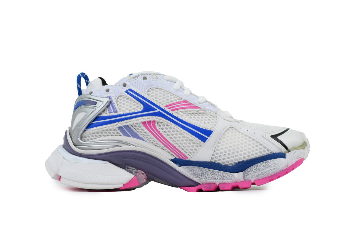 Balenciaga Runner Sneakers "White Blue Pink Purple"-retro thick sole dad shoes，Women's Shoe Sale / Men's Shoe Sale