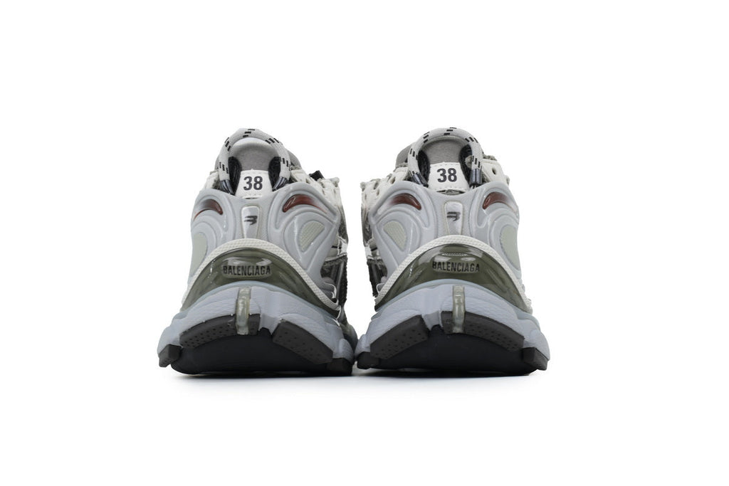 Balenciaga Runner Sneakers Men Women "Grey White Black"-retro thick sole dad shoes，Women's Shoe Sale / Men's Shoe Sale