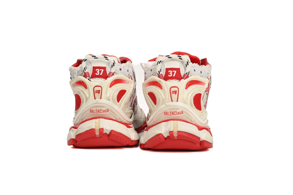Balenciaga Runner Sneaker "White Red"-retro thick sole dad shoes，Women's Shoe Sale / Men's Shoe Sale