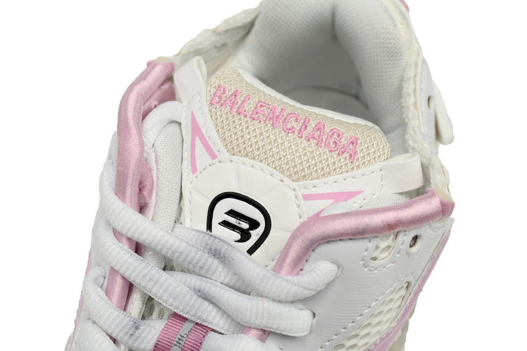 Balenciaga Runner Sneaker "White Pink Beige"-retro thick sole dad shoes，Women's Shoe Sale / Men's Shoe Sale