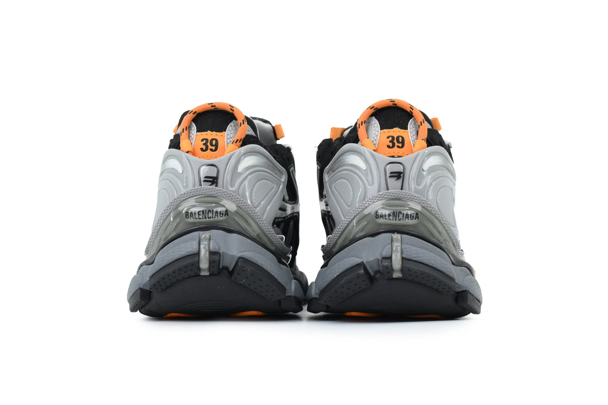 Balenciaga Runner Sneakers "Black Grey Orange"-retro thick sole dad shoes，Women's Shoe Sale / Men's Shoe Sale