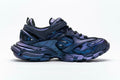Balenciaga Track 2 Open Sneakers "Iridescent Blue Purple"-retro thick sole dad shoes，Women's Shoe Sale / Men's Shoe Sale