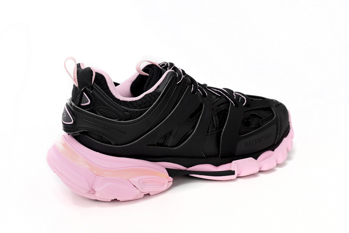 Balenciaga Track Sneakers "Black Pink" Mesh Chunky Low Top Trainer