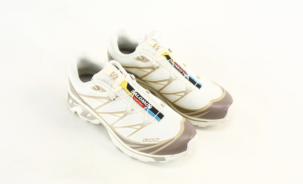 Salomon S-LAB XT-6 Men's Outdoor Trail Running Shoes "White Brown Khaki"- outdoor hiking shoes/Women's Shoe Sale / Men's Shoe Sale