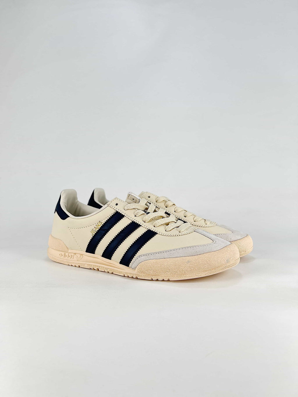 Adidas Jeans "Cream White Navy Blue"-Classic sneakers，Adidas Women's Shoe Sale / Men's Shoe Sale