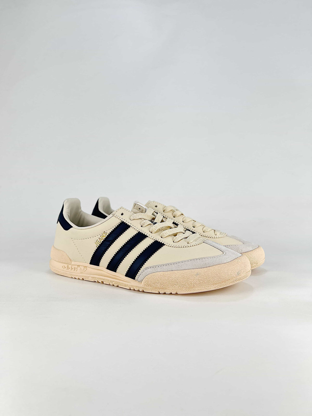Adidas Jeans "Cream White Navy Blue"-Classic sneakers，Adidas Women's Shoe Sale / Men's Shoe Sale