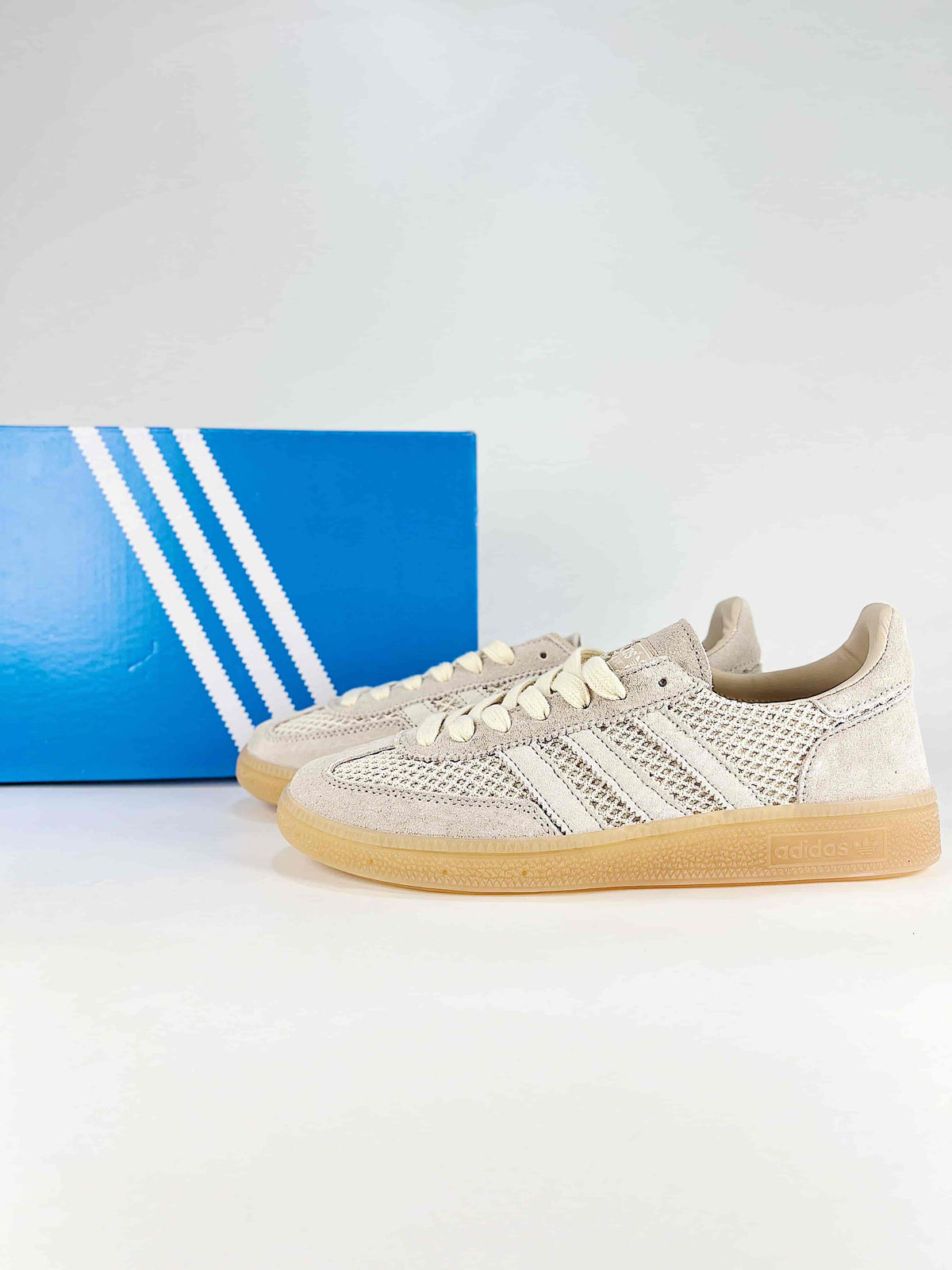 Adidas Handball Spezial Mesh Suede Sneakers "Cream Beige"-Classic sneakers，Adidas Women's Shoe Sale / Men's Shoe Sale