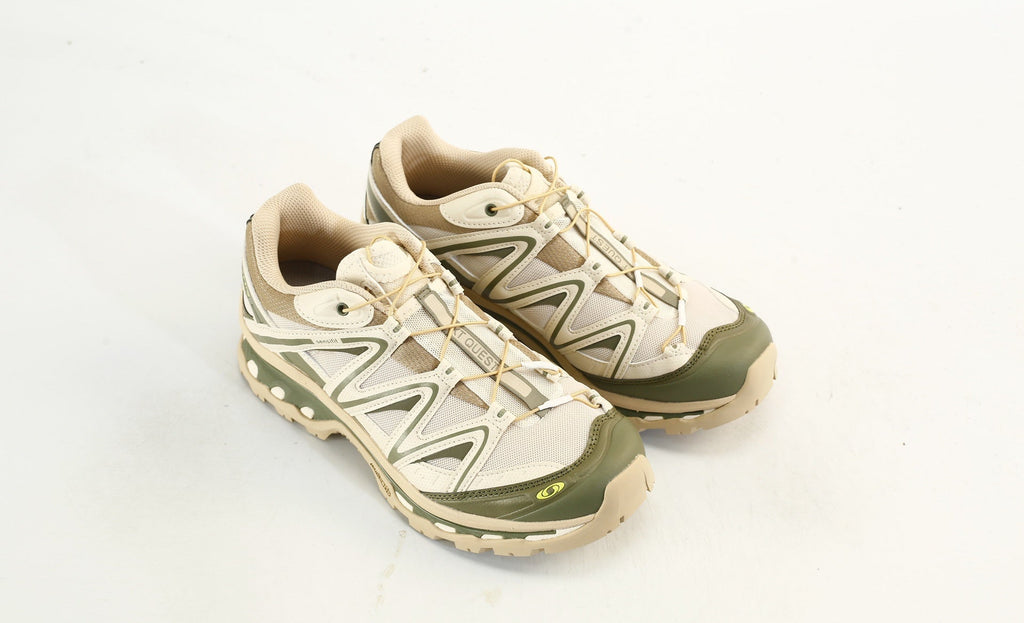 Salomon XT-Quest Trail Running & Hiking Shoes, “Vanilla Ice/Black/Bistro Green”