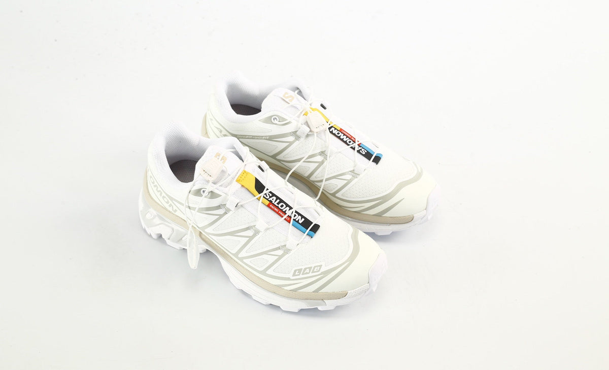 Salomon S-LAB XT-6 Men's Outdoor Trail Running Shoes "White Silver Grey"- outdoor hiking shoes/Women's Shoe Sale / Men's Shoe Sale