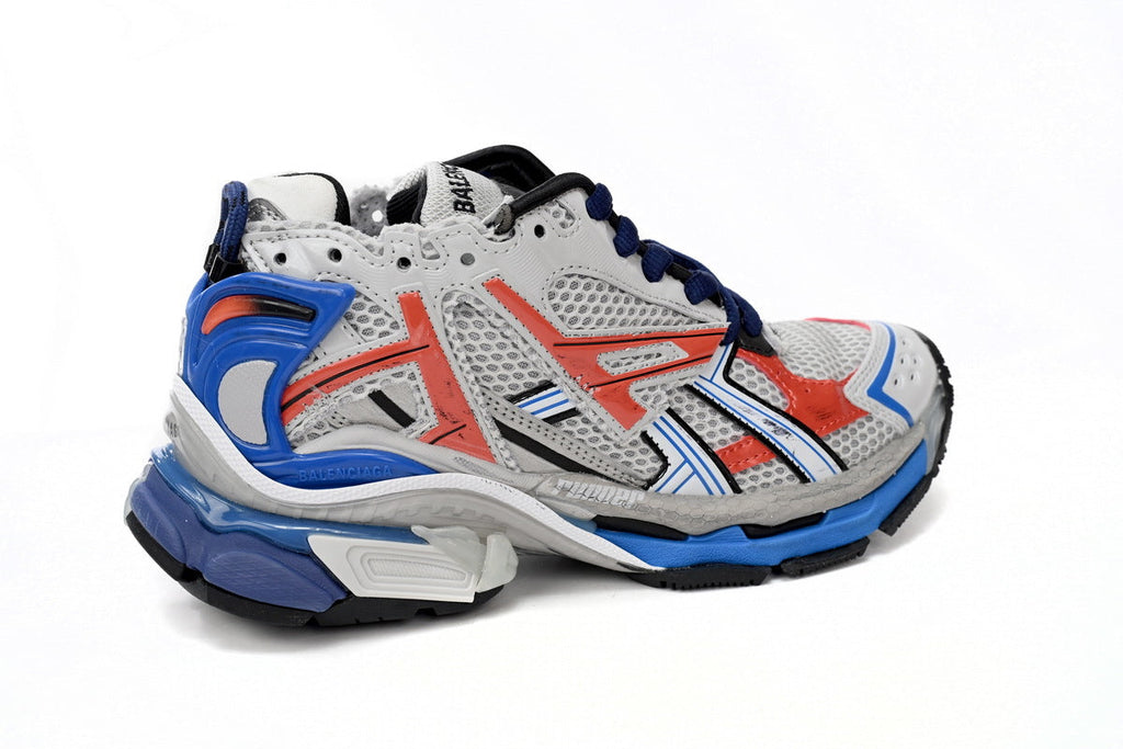 Balenciaga Runner Sneakers "White Red Blue"-retro thick sole dad shoes，Women's Shoe Sale / Men's Shoe Sale