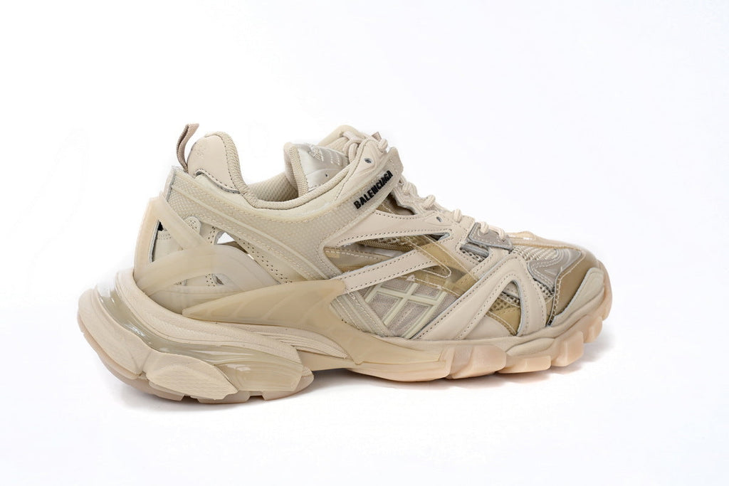 Balenciaga Track 2 Open Sneakers "Light Apricot"-retro thick sole dad shoes，Women's Shoe Sale / Men's Shoe Sale