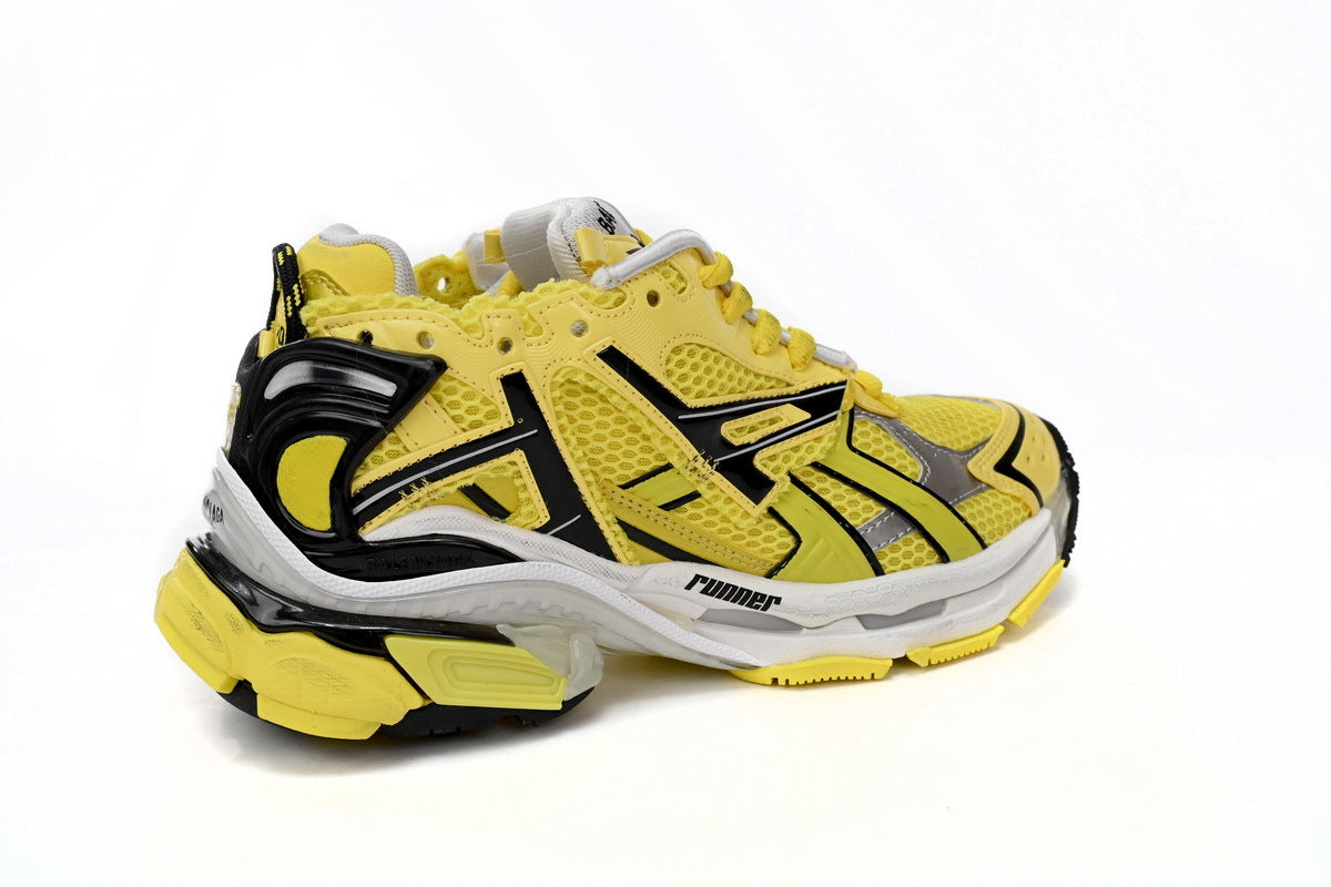Balenciaga Runner Series Sneakers "Yellow Black Silver"-retro thick sole dad shoes，Women's Shoe Sale / Men's Shoe Sale