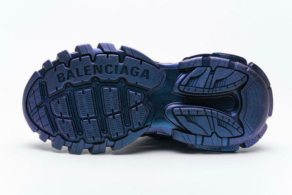 Balenciaga Track 2 Open Sneakers "Iridescent Blue Purple"-retro thick sole dad shoes，Women's Shoe Sale / Men's Shoe Sale