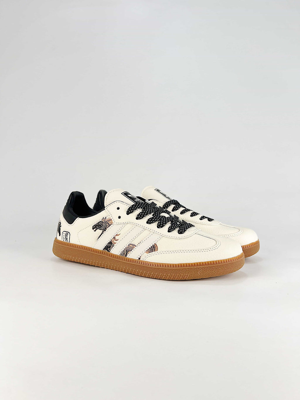 Adidas Samba "Cream White Horse Year Print Gum"-Classic sneakers，Adidas Women's Shoe Sale / Men's Shoe Sale