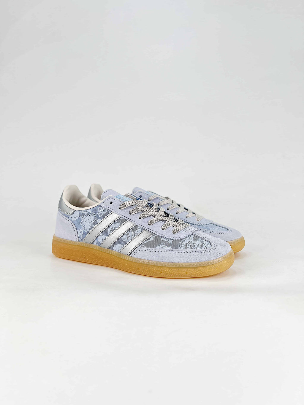 Adidas Handball Spezial Floral Print Suede Sneakers "Light Blue Silver"-Classic sneakers，Adidas Women's Shoe Sale / Men's Shoe Sale
