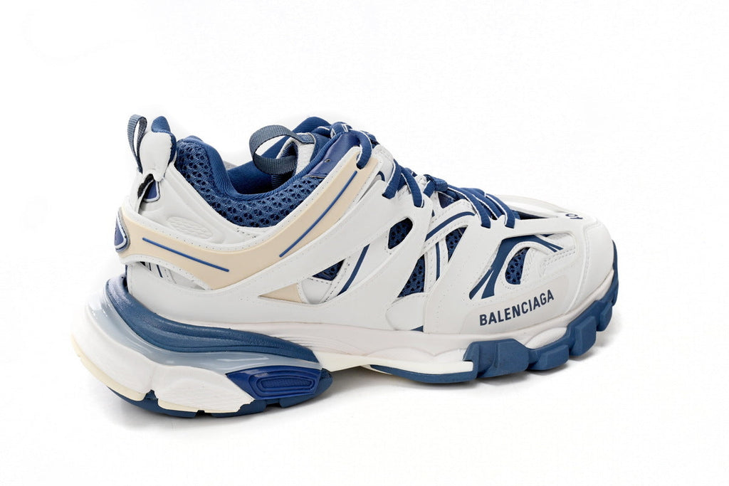 Balenciaga Track Sneakers "White Blue Beige"-retro thick sole dad shoes，Women's Shoe Sale / Men's Shoe Sale
