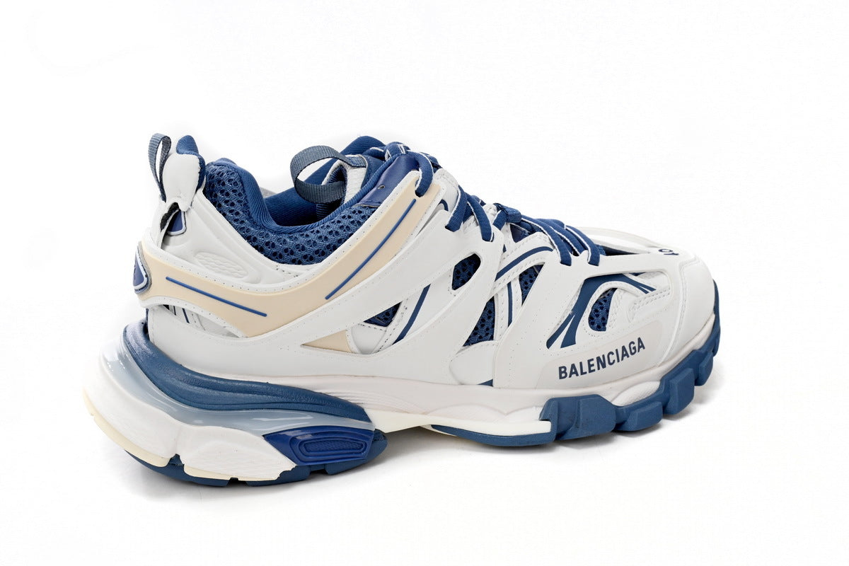 Balenciaga Track Sneakers "White Blue Beige"-retro thick sole dad shoes，Women's Shoe Sale / Men's Shoe Sale