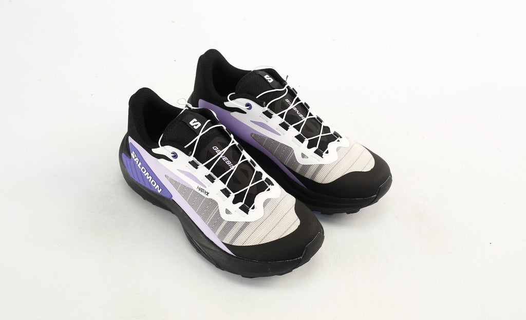 Salomon Genesis Trail Running Shoes "Black White Lavender"- outdoor hiking shoes/Women's Shoe Sale / Men's Shoe Sale