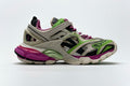 Balenciaga Track 2 Open Sneaker "White Green Purple"-retro thick sole dad shoes，Women's Shoe Sale / Men's Shoe Sale